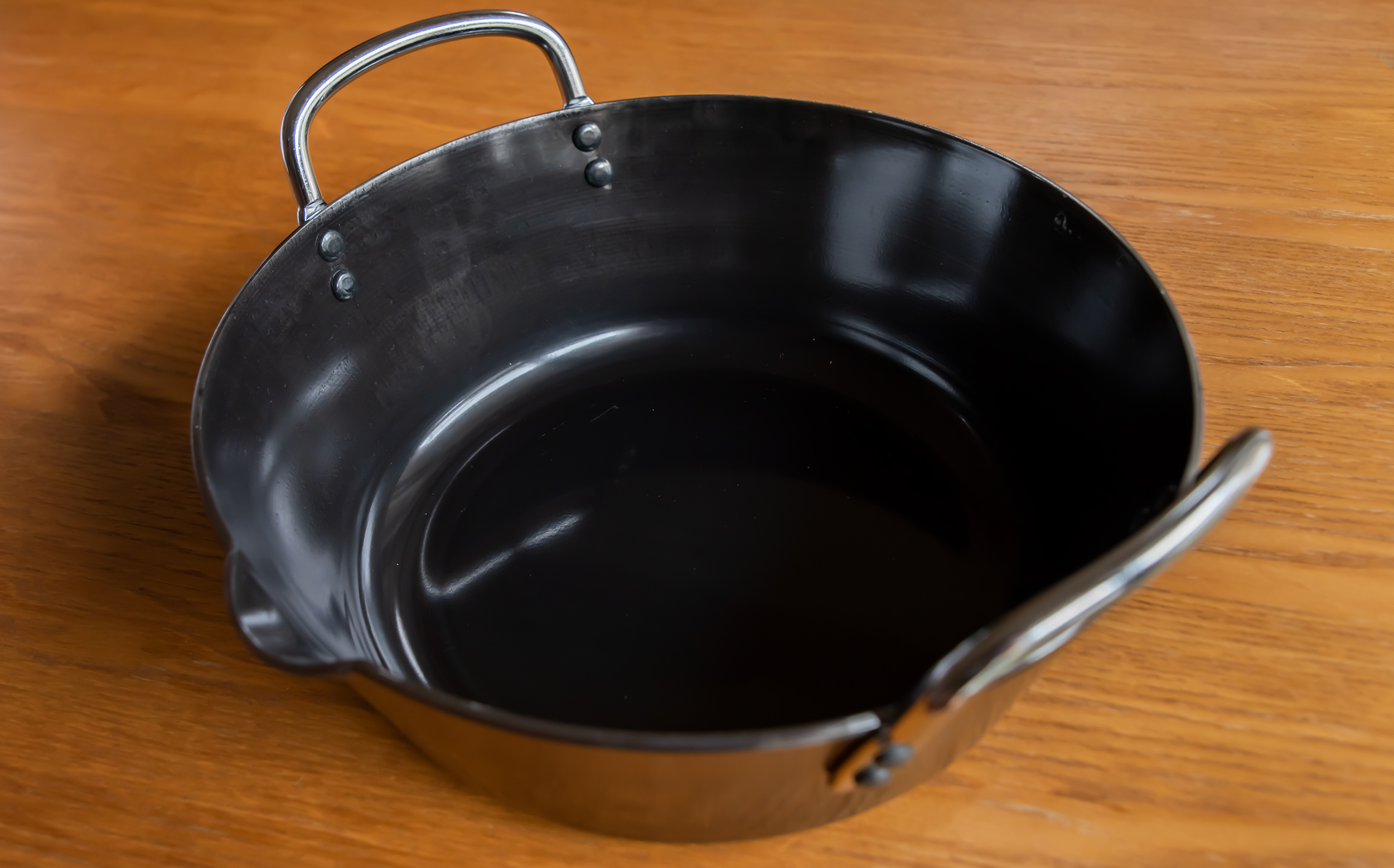 おでんのがんもどき（飛龍頭）の調理方法：アカオアルミ鉄揚鍋24cm