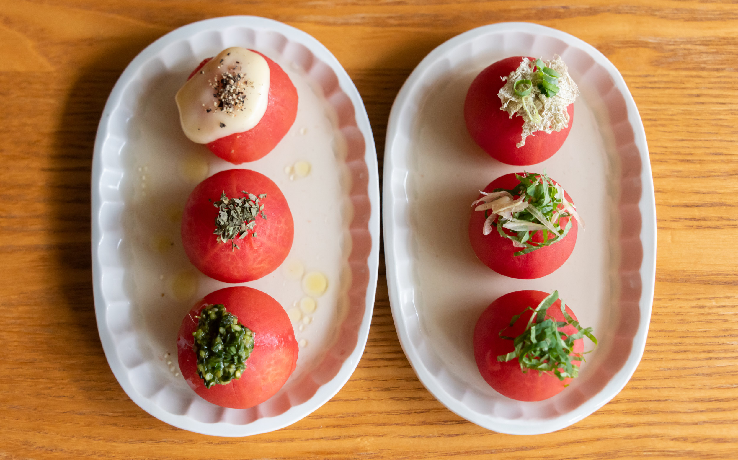 おでんのトマトの調理方法：おでんトマトのトッピング各種